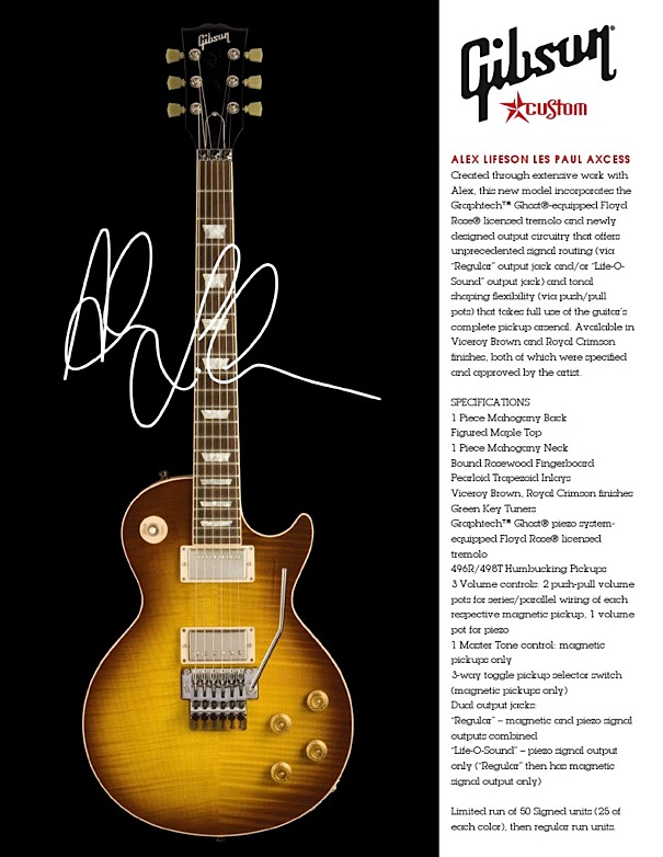 Alex Lifeson Les Paul Axess