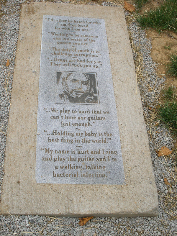 Plaque Commemorative Kurt Cobain